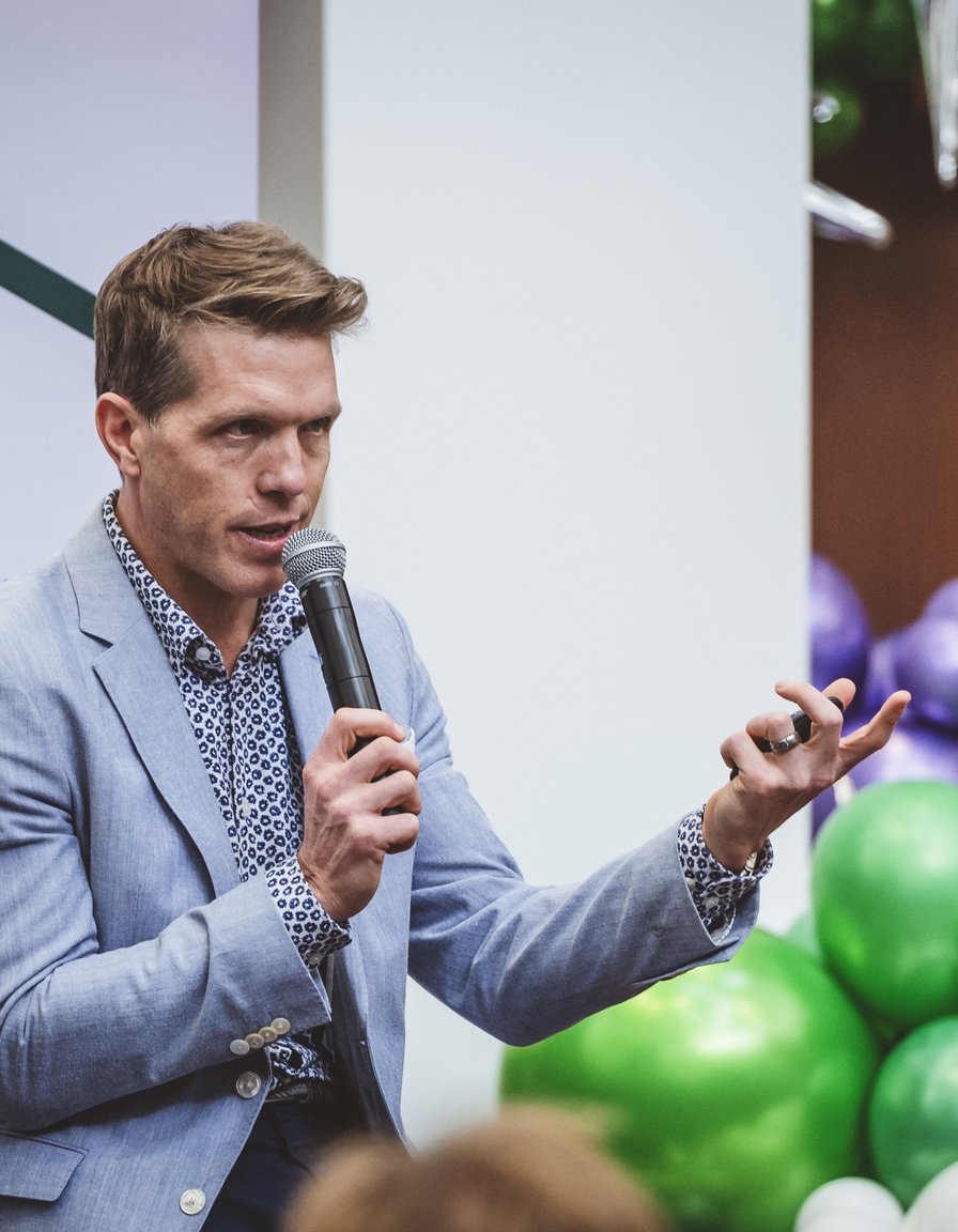 Shane Skillen speaking at Western University